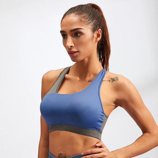 

женщины спорт бюстгальтер проложенный эластичный quick dry дышащий cross-back лоскутная женщины йога фитнес-центр crop бюстгальтер спортивна, White;black