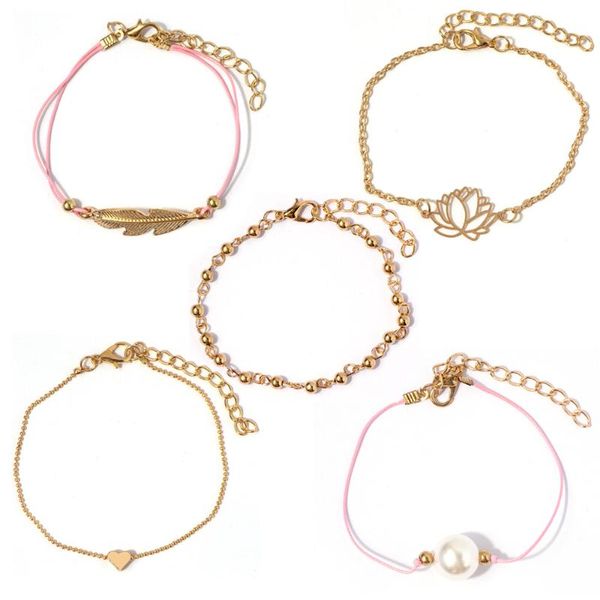 

new national style explosions handicraft creative flamingo tassel shell set bracelet female, Black