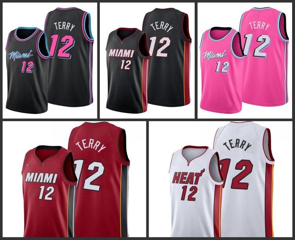 

miami heat emanuel terry men city basketball jersey, Black