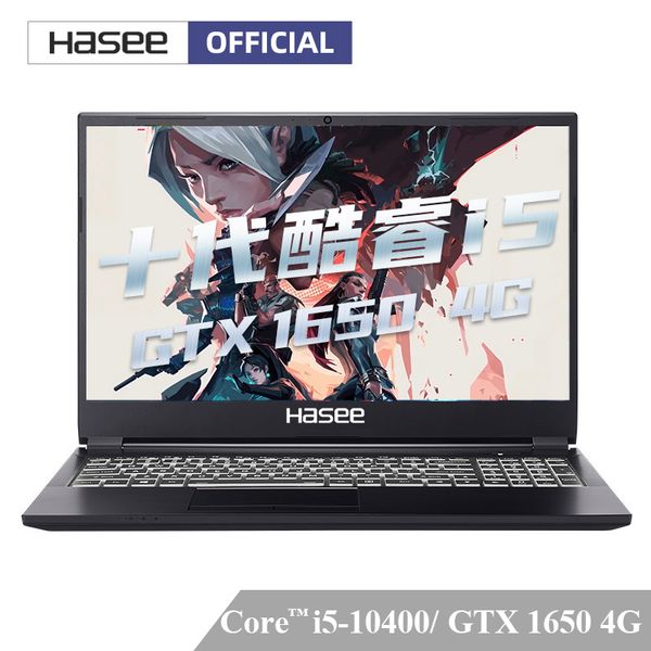 

hasee zx6-cu5da lapfor gaming(intel core -10400+gtx 1650 4g/8gb ram/512g ssd/15.6'144hz ips ) hasee notebook computer