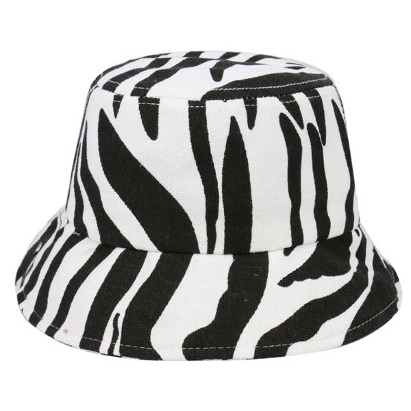 

bucket black foxmother fashion release new women ladies white date hats for zebra striped arfpy bdehome, Black;white