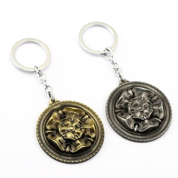 

ms jewelry game of throne keychain house tyrell key rings holder for gift chaveiro car key chain men souvenir, Silver