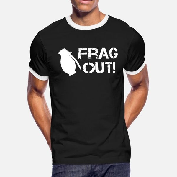 

frag out grenade t shirt men customize tee shirt size s-3xl fit crazy basic summer style normal shirt