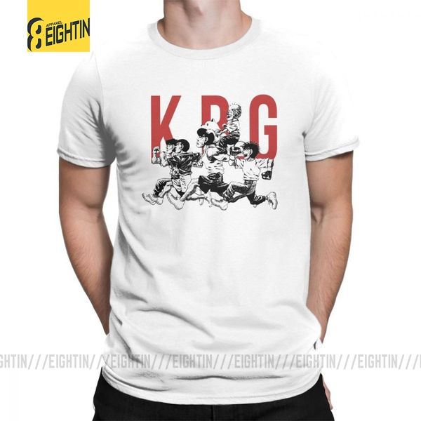 

k.b.g team hajime no ippo tee shirts loose printing 100% cotton mens short-sleeved t shirts plus size stylish t-shirts classic