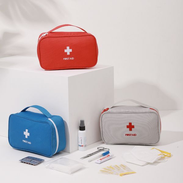 

emergency rescue epidemic prevention medicine bag student portable home outdoor first-aid kit medicine sorting storage bag