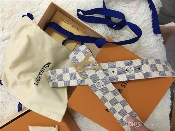 

designer belts men leather mens belt luxury 100% genuine leather smooth buckle belts for men's women, Black;brown