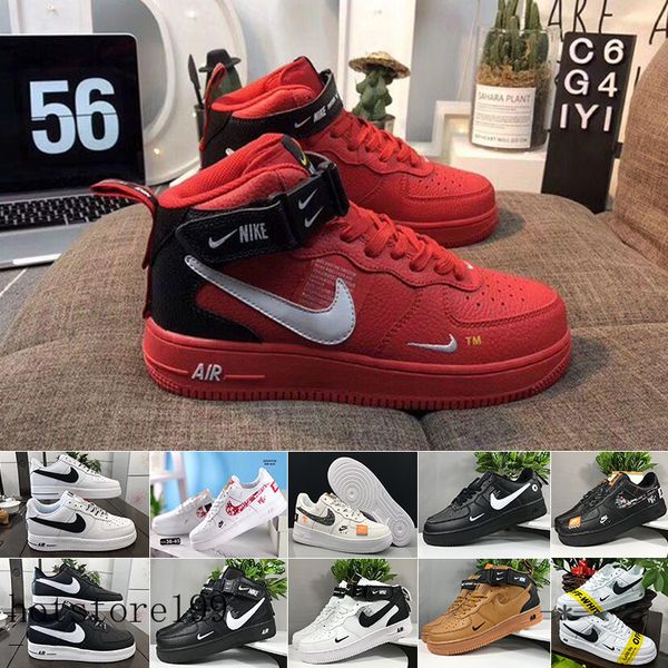 

fast shipping new arrival forces mens womens 1 skateboarding shoes one white black fashion casual running sports sneakers trrf2