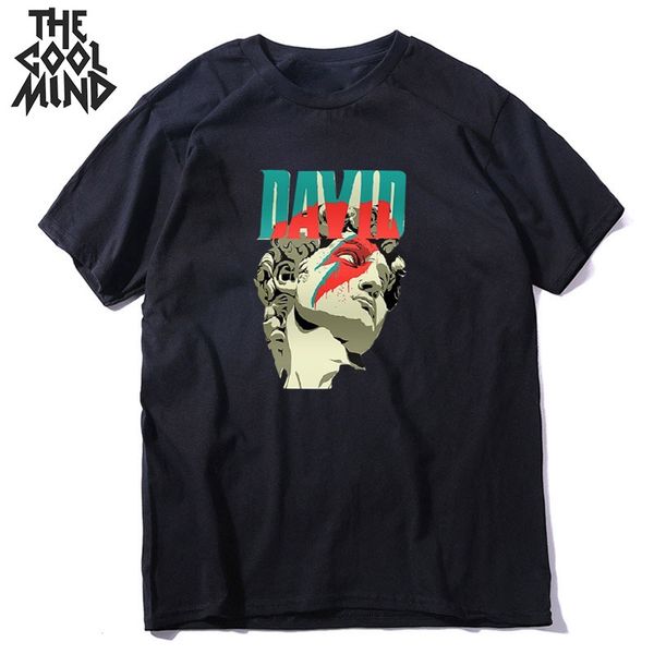 

coolmind 100% cotton short sleeve david print men t shirt o-neck summer men tshirt cool t-shirt men tee shirts