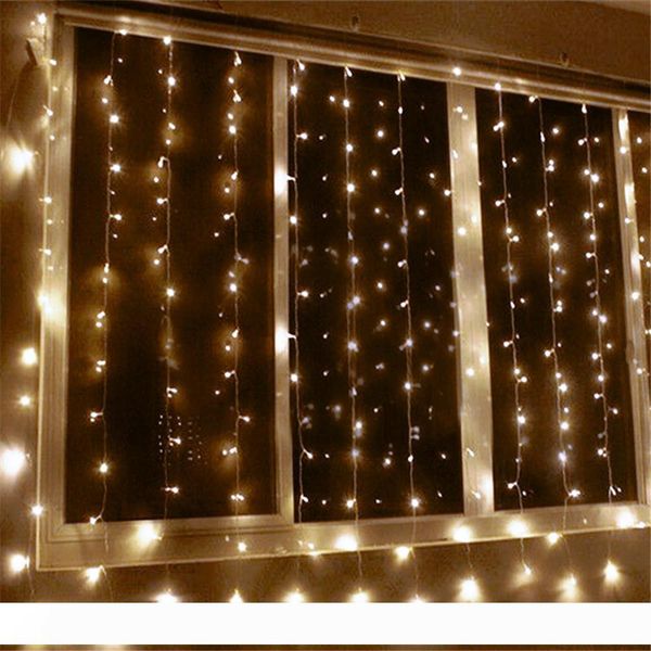 

8m х 2м 512led рождество гирлянды led строка новый год огни фея xmas партии сад свадебные украшения занавес фея свет