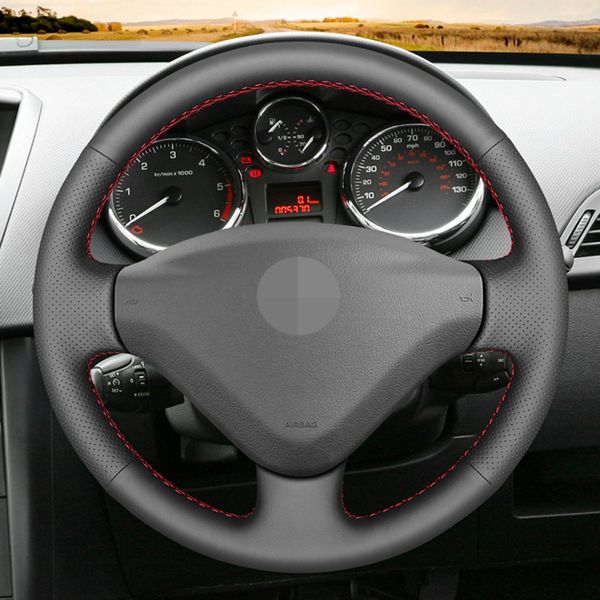 DIY Artificia-Leder-Lenkradbezug für Peugeot 207 2006–2014, Fiat Scudo 2010–2016, Expert 2008–2016, Partner 2009–2018