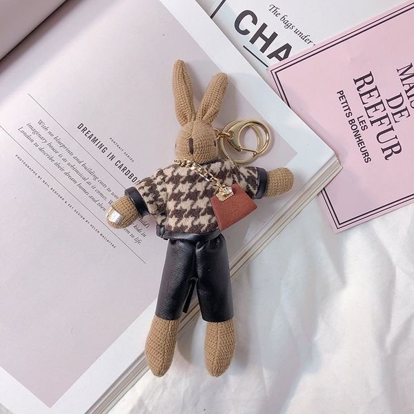 

качество корея тондэмун кожа бархатная брелок мода женщин рюкзак сумка автомобиля брелок кукла симпатичные сумка подвеска небольшой подарок, Silver