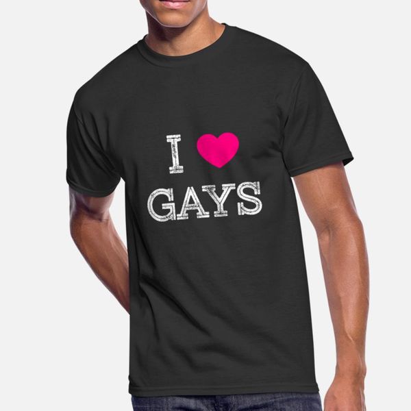 

i love gays t shirt men designer 100% cotton s-xxxl costume interesting humor summer natural shirt