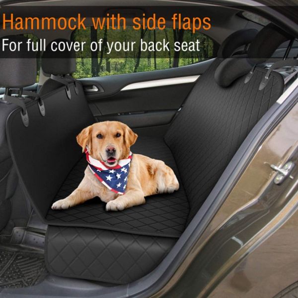 

pet dog car rear seat cover waterproof cushion car dog cushion with zipper protector rear back seat non-slip folding hammock mat