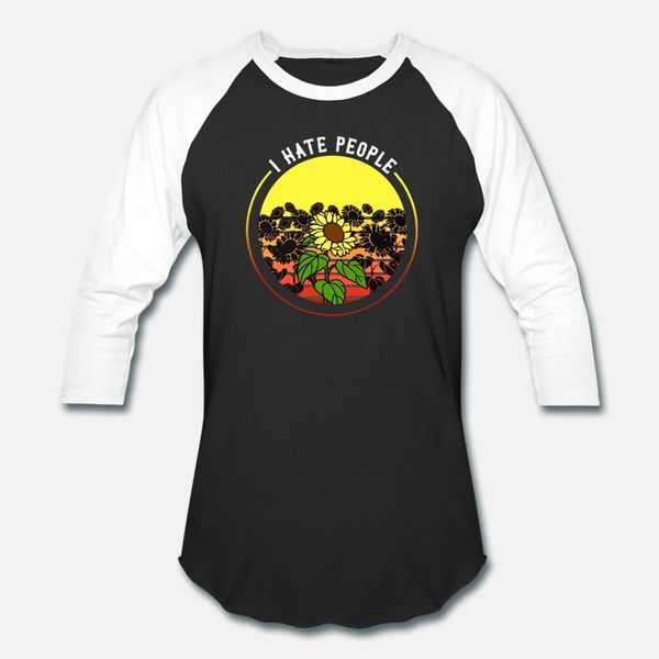 

i hate people sunflowers tattoo t shirt men personalized 100% cotton s-3xl fit famous fashion summer kawaii shirt