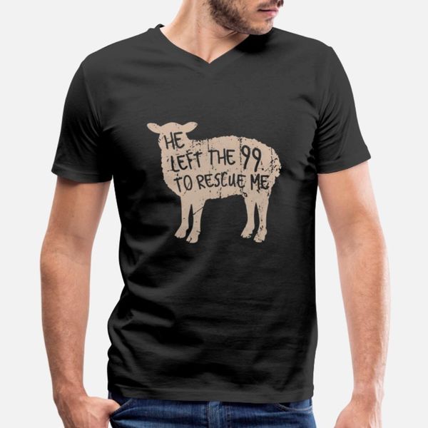 

он оставил 99, чтобы спасти меня мощные христианские тенниски мужчин вязаного хлопок вокруг шеи тонкой симпатичной комфортных летней одежды