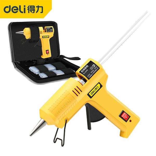 

deli glue gun set 20w/40w/60w/80w professional high temp melt glue gun with stick 7mm 11mm repair tool diy tools