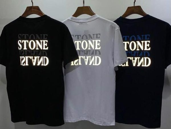 

stone g head island brand t-shirt brand luxury t-shirt reflective letter clothing men's fashion quality khj, White;black