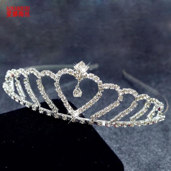 

ainameisi new 8 style princess wedding hair accessories crystal rhinestone fashion bridal tiara headband wedding crown for girl, Golden;silver