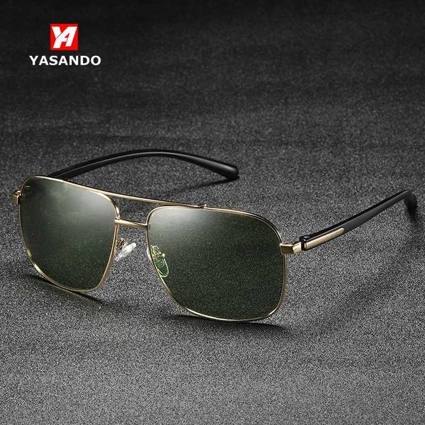

sunglasses style polarized men 2021 yasando luxury pilot mirror lens outdoor uv400 male eyewear rp202143with box, White;black