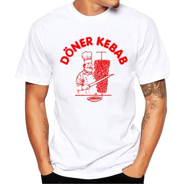 

summer short sleeve t shirts doner kebab graphic funny tee shirt kebab t-shirts men's premium t-shirt white clothes