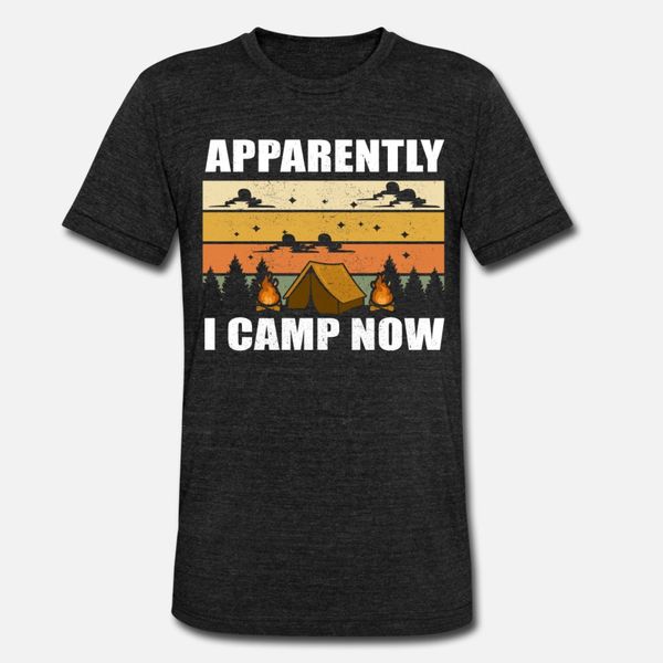 

apparently i camp now tent camping t shirt men designs 100% cotton euro size s-3xl natural famous basic spring autumn cool shirt