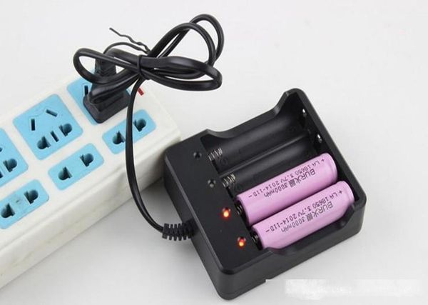 

black 3.7v 4 slots intelligent multi 18650 lithium ion battery charger llfa