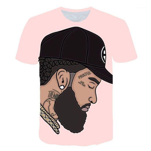 

тис коротким рукавом топы американский рэппер tshirts mens лета женщин nipsey hussle casual, White;black