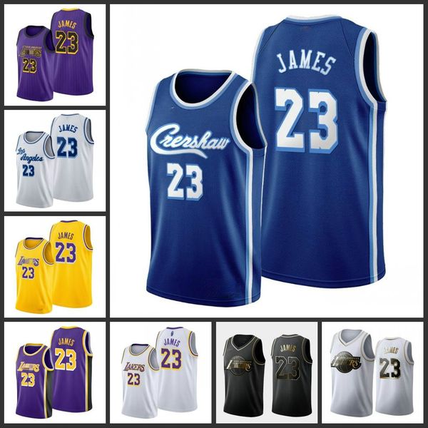 

los angeles lakers lebron james men city basketball jersey, Black