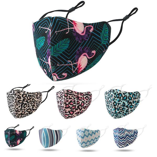 

leopard печать маски для лица взрослого лица нового дизайнер 20pcs маска пыла смог доказательства облегающей моющиеся маски регулируемых пря
