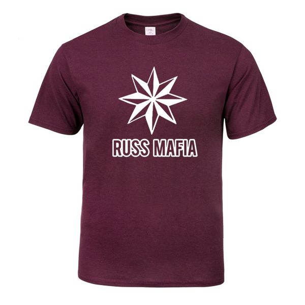 

novelty t shirt men 2020 funny russ mafia t-shirt 100% cotton summer short sleeve round neck tees male