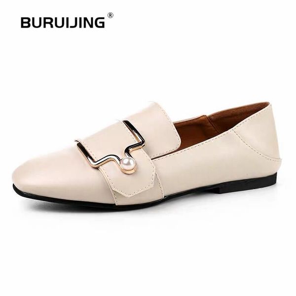 

single shoes women flat 2020 autumn spring pointed toe head shallow shoes women flat loafers ladies, Black