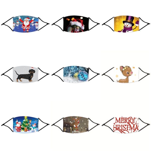 

stock protective full face christmas mask transparent ids face shield anti dust fog anti splash mouth face clear protective christmas mas#91, Black