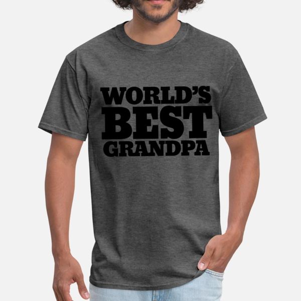 

world s grandpa t shirt men personalized 100% cotton plus size 3xl clothing fit funny spring letters shirt