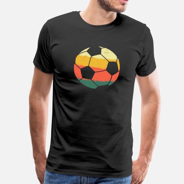 

retro american soccer ball vintage style print t shirt men customized 100% cotton crew neck clothing fitness funny casual spring autumn