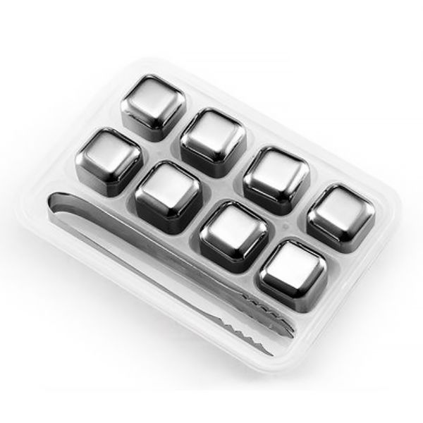 

reusable stainless steel ice cube health whiskey stones cooler drink chiller