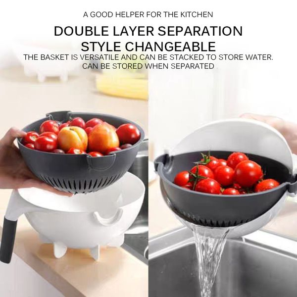

vegetable cutter multifunctional rotate slicer vegetable slicer potato peeler carrot onion grater with drain basket
