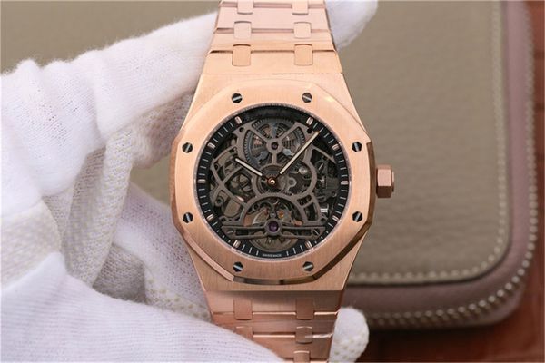 

lh 26518 montre de luxe 41mm*9.5mm hand-mounted affidavit tourbillon movement refined steel case 80 hours power storage mens watch, Slivery;brown