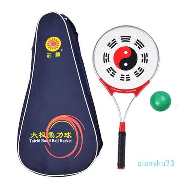 

wholesale-1 piece tai chi taiji soft ball aluminum tenis racket light weight for perform aged fitness gym the eight diagrams