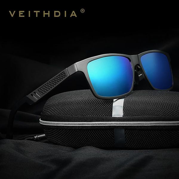 

veithdia men's sun 6560 gafas sunglasses mirror aluminum glasses goggle accessories eyewear square polarized men female mens for y20041
