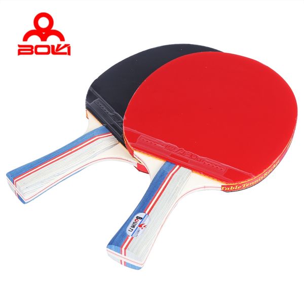 

boli table tennis ping pong racket set double pimples-in rubber ping pong racket with three balls bz