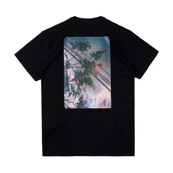 

mens tshirt essentials floral short sleeve round neck fashion solid with 2 colors size s-xl, White;black