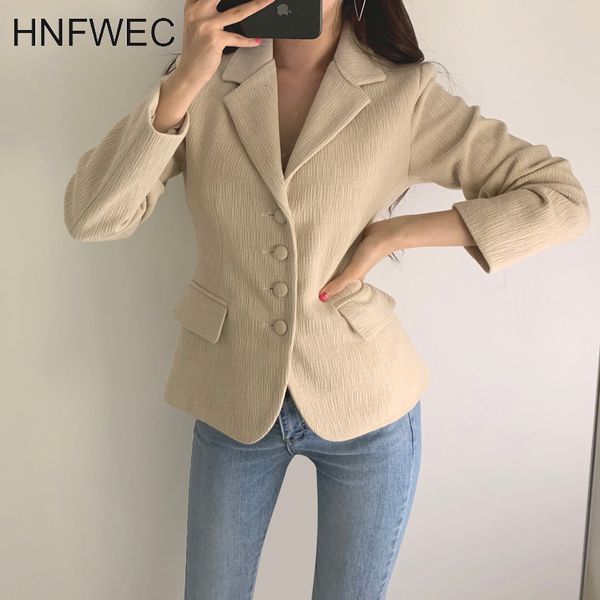 

women's suits & blazers vintage slim women blazer jacket long sleeve single-breasted female spring office ladies suit jackets 2021 v582, White;black