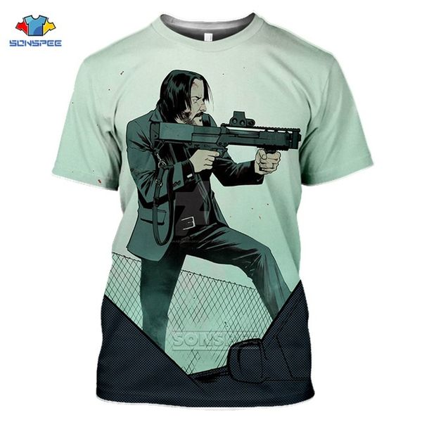 

john wick the boogie man movie keanu reeves killer homme summer 3d print shirts horror plus size graphic men clothing