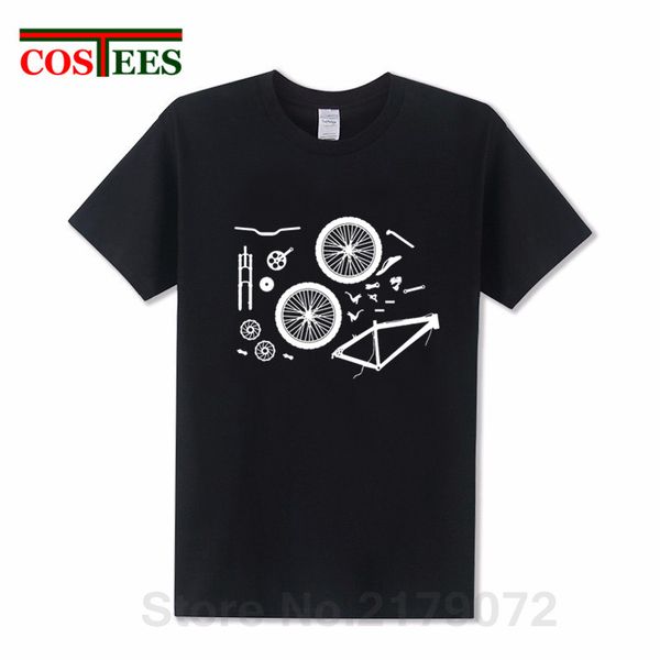 

funny rider biker bicycle cyclist t-shirts mtb t shirts men mountain biker exploded into parts tee shirt bmx group team clothing