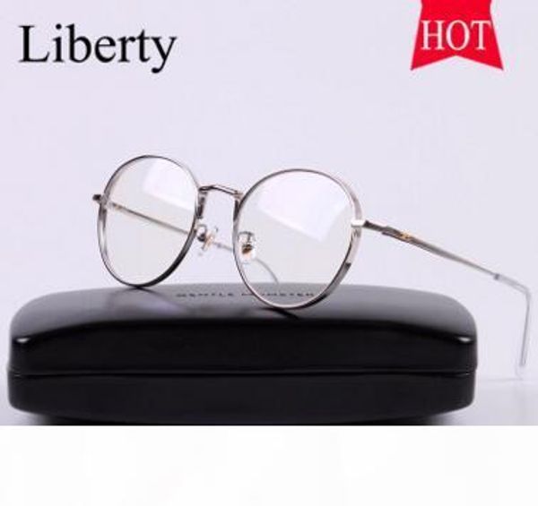 

2017 gm glass frame han edition style restoring ancient ways round glasses v brand liberty mirror frames men and women with myopia framework, Black