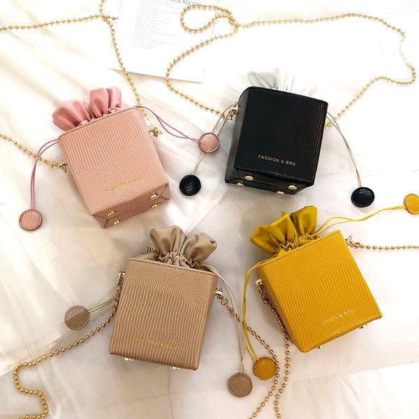 

fashion 2019 casual summer women's simple all-purpose small bucket bag single shoulder messenger bags small beach shopping bag