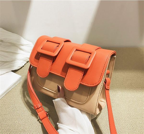

fashion design female bag new simple and versatile hit color casual one shoulder messenger small bag ing