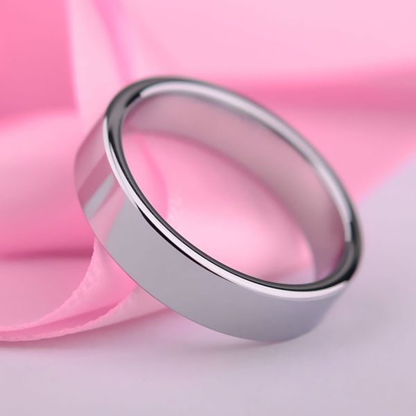 

new arrival high polished tungsten wedding band rings flat for man and woman size 4-13 ing, Golden;silver