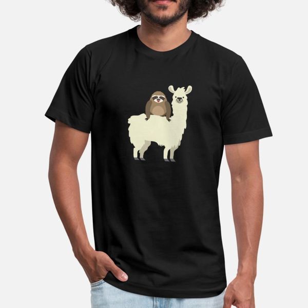

симпатичный смешных лень езды llama тенниски мужчина печать майка o-образный вырез оригинал известного юмор лето стандартной рубашки
