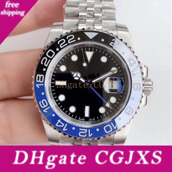 

high model men 904l sapphire hour hand adjust separately mens ceramic bezel glide lock clasp jubilee 2836 automatic movement watch watches, Slivery;brown